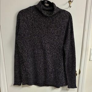 Tahari Black and Gray Turtleneck Sweater Sz M